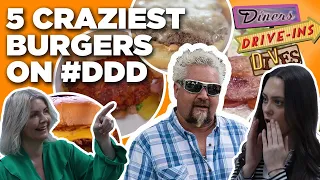 BRITISH FAMILY REACTS! Top 5 Most-INSANE Burgers Guy Fieri Has Tried on Diners, Drive-Ins and Dives!