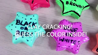 CLAY CRACKING ASMR - GUESS THE COLOR INSIDE | Satisfying Compilation Video