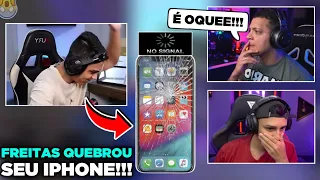 FREITAS QUEBROU SEU CELULAR EM LIVE!! -VEJA REAÇÃO DO CEROL E OU NOBRU -FREEFIRE.