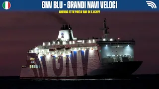 Arrival of ferry GNV BLU, Bari (Grandi Navi Veloci) - HD 1080p