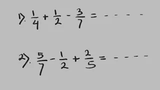 Cara Cepat Penjumlahan dan Pengurangan Tiga Pecahan Beda Penyabut Tanpa KPK