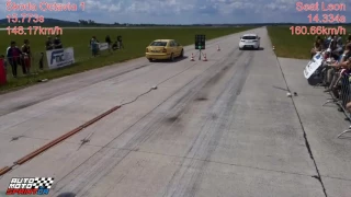 Škoda Octavia 1 vs. Seat Leon Drag Race 1/4M (402m), Letiště Hoškovice, 10.6.2017,