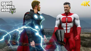 GTA 5 - Omniman VS Thor | Viltrumite VS God of Thunder