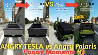 Angry Tesla vs Angry Jeep Funny moments 😂|| Extreme Car Driving Simulator