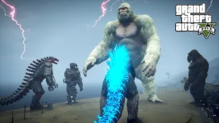 Godzilla Team and Kong Team vs Giant George - GTA V Mods