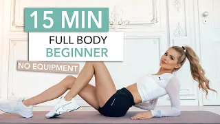 15 MIN FULL BODY WORKOUT / Beginner Friendly - Let's Train Together / No Equipment I Pamela Reif