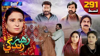 Zahar Zindagi - Ep 291 | Sindh TV Soap Serial | SindhTVHD Drama