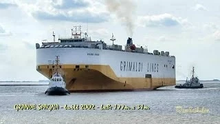 GRANDE SPAGNA IBDT IMO 9227924 with 2 tugs timelapse Emden car carrier Autotransporter