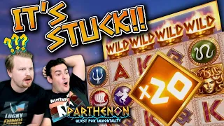 IT'S STUCK?! Slot Keeps Paying! (Parthenon: Quest for Immortality)