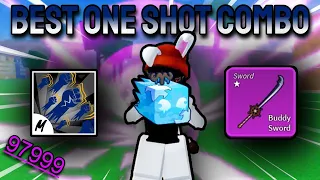 Godhuman + Ice +Buddy Sword = Best One Shot Combo Update 23 (Blox Fruits)