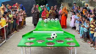 Roll the ball to win useful rewards. New easy fun game for village girls