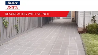 Dulux Avista Concrete Resurfacing with Stencil