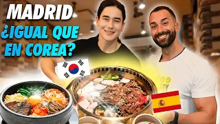 🍜 Probando COMIDA COREANA CON UN 🇰🇷 COREANO en MADRID ¿Se parece a la ORIGINAL?