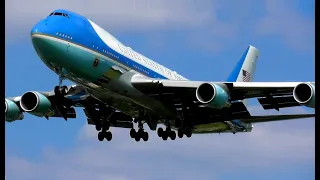 Air Force One arrives and departs London Heathrow Airport, 12-06-21
