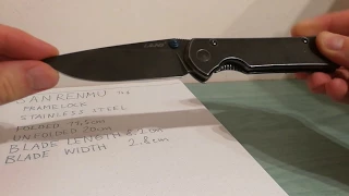 Amazing knife under 20 $ - Sanrenmu LAND 9104 Frame Lock Pocket Folding Knife  -  BLACK GEARBEST.COM