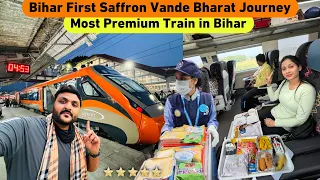 New Patna-NJP Saffron Vande Bharat Full Journey & Food Review || Top Class Service in Bihar Train 😃