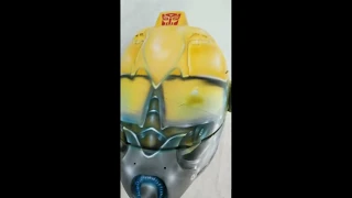 CUSTOM AIRBRUSHED BUMBLEBEE Motorcycle helmet by WWW.REKAIRBRUSH.COM TRANSFORMERS helmet