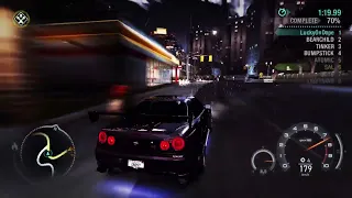 Just Chilling Around NFS Carbon | With Paul Walker's Skyline R34 GTR | Happy Hours | 2F2F Sound Mod