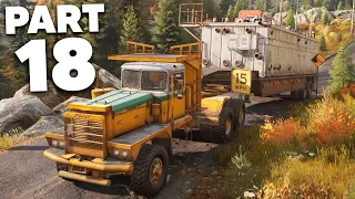 SNOWRUNNER Gameplay Walkthrough Part 18 - LARGEST AND HEAVIEST DELIVERY (Crazy Glitch)