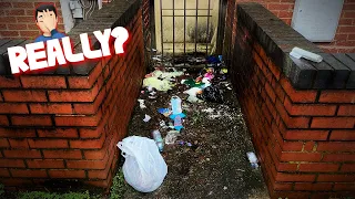 DISGUSTING! People Throwing Their Garbage Outside My House! Clean up Time!