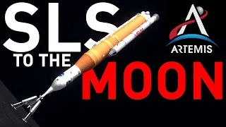 Landing the ENTIRE Space Launch System on The Moon!