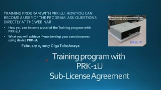 TRAINING PROGRAM WITH PRK-1U WEBINAR 2