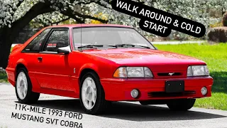 11k-mile 1993 Ford Mustang SVT Cobra | Walk Around & Cold Start