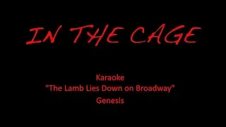 In The Cage | Genesis | TIG Music Karaoke Cover