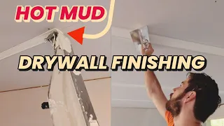 Teamwork On Construction Site | Tape Drywall Ceilings & Walls with Tapepro Mud Box