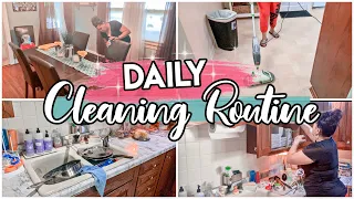 NEW! CLEAN WITH ME | REALISTIC CLEANING ROUTINE | SAHM CLEANING MOTIVATION