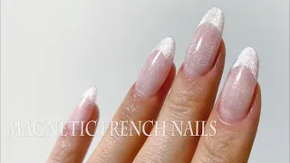 [셀프네일](ENG) 자석젤 하나로 세상 여리여리한 네일아트 하기/Magnetic french nails/프렌치네일/자석네일/self nail/korean nails