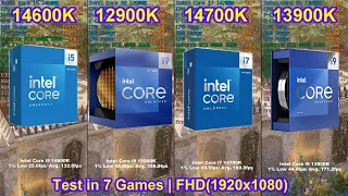 14700K vs 14600K vs 12900K vs 13900K  +RTX  4080 16GB - Test in 7 Games | FHD(1920x1080)