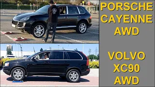 SLIP TEST - Porsche Cayenne 3.2 V6 AWD vs Volvo XC90 2.4 D5 AWD - @4x4.tests.on.rollers