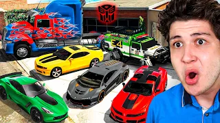 ROBANDO COCHES de TRANSFORMERS en GTA 5! 🚘🤖 (Mods)