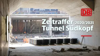 Stuttgart Hauptbahnhof — Die letzten Lücken werden geschlossen – Zeitraffer Tunnel Südkopf 2020/2021