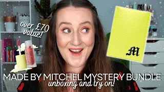 MADE BY MITCHELL MYSTERY BUNDLE REVIEW - Unboxing Surprise Bag And TryOn Makeup Haul From Beauty Bay