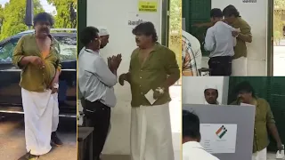 Actor Mansoor Ali Khan Argument at Polling Booth | Lok Sabha Elections 2024