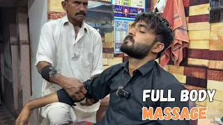 RELAXING HEAD & BACK MASSAGE BY PAKISTANI BARBER 💈| Asmr Neck Cracking