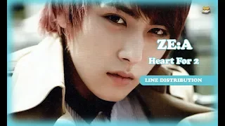 Line Distribution: ZE:A - Heart for 2 (Color Coded)