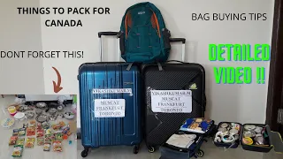 Packing For Canada in 2022 | Detailed Video | What to Pack For Canada | Student life in Canada Tamil