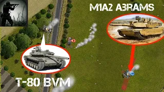 Firefight: M1A2 Abrams vs T-80 BVM and BMD-3...