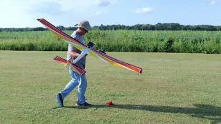 Sig Riser glider flights with a Hi-Start