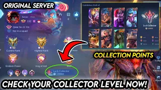 How To Check Collector Level/Points Original Server Account?! - MLBB