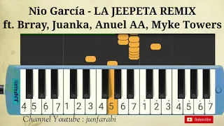 Nio García - LA JEEPETA REMIX - tutorial pianica