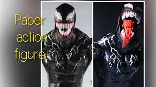 How to make Venom action figure out of paper |Simplecraft|