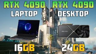 RTX 4090 Laptop vs RTX 4090 Desktop - 10 Games Test