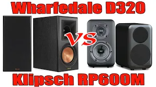 Klipsch RP600M vs Wharfedale D320 with Rotel A12  integrated amplifier sound comparison
