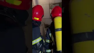 Fire rips through building after Russian attack