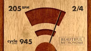 205 BPM 2/4 Wood Metronome HD