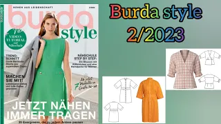 Burda style 2/2023 ,full preview and complete line drawings